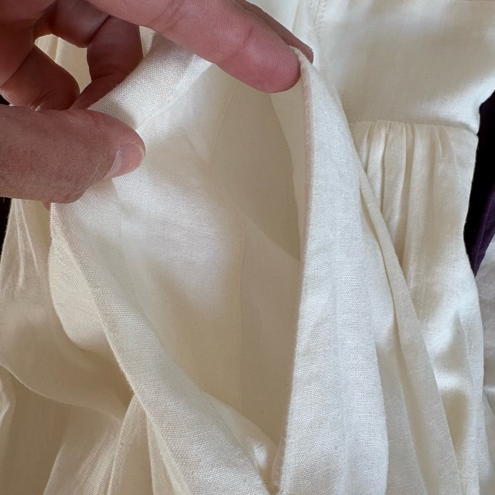 Maeve Cream Midi Sundress with Contrast Piping - Picture 13 of 14
